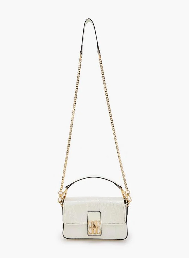 ايل Lace Textured Crossbody Bag With Detachable Strap Ramadan Collections